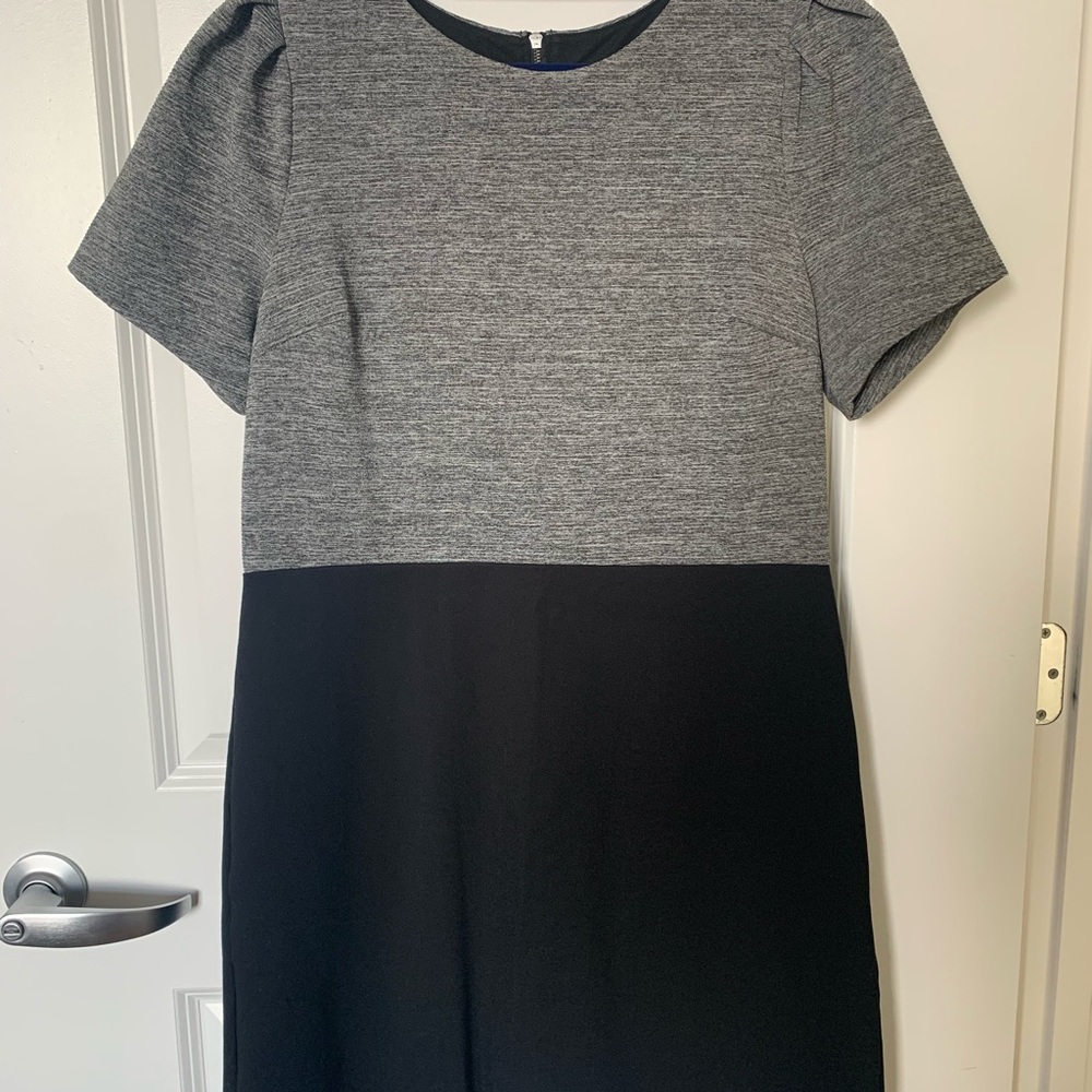 Elegant Gray and Black Women's Dress